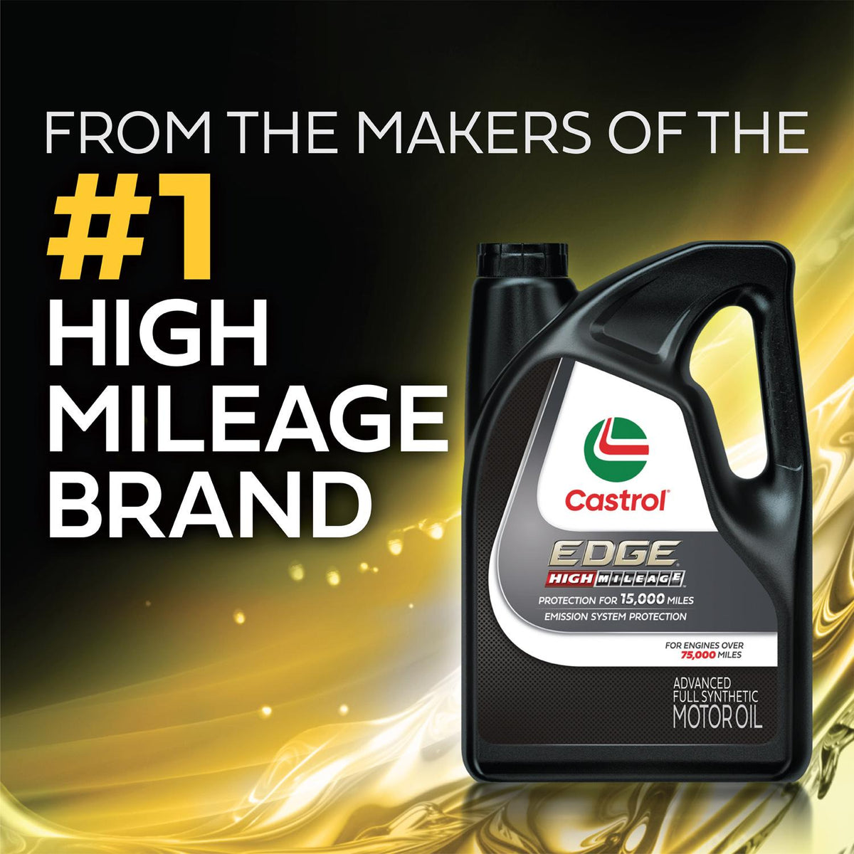 Castrol EDGE High Mileage Full Synthetic 0W-20 Motor Oil 5 Quart 15B0D2