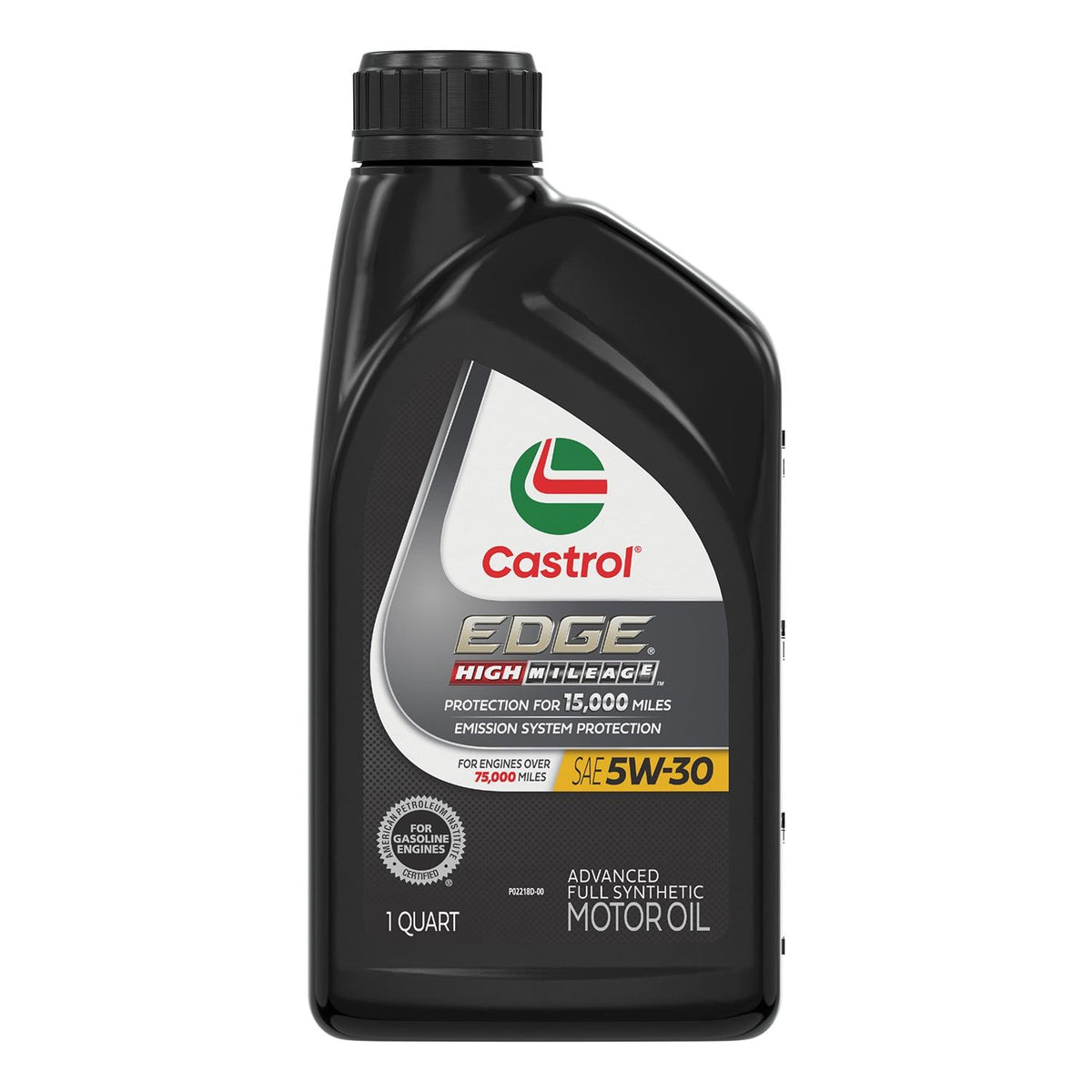 Castrol EDGE High Mileage Full Synthetic 5W-30 Motor Oil 1 Quart 15D362