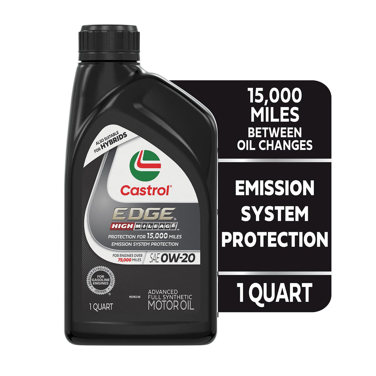 Castrol EDGE High Mileage Full Synthetic 0W-20 Motor Oil 15D47C