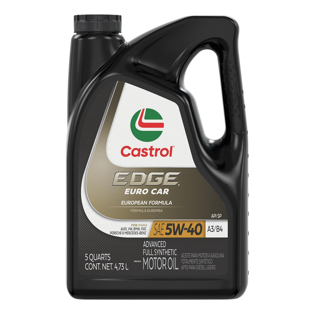 Castrol EDGE Euro Full Synthetic 5W-40 Motor Oil 5 Quart 15D934