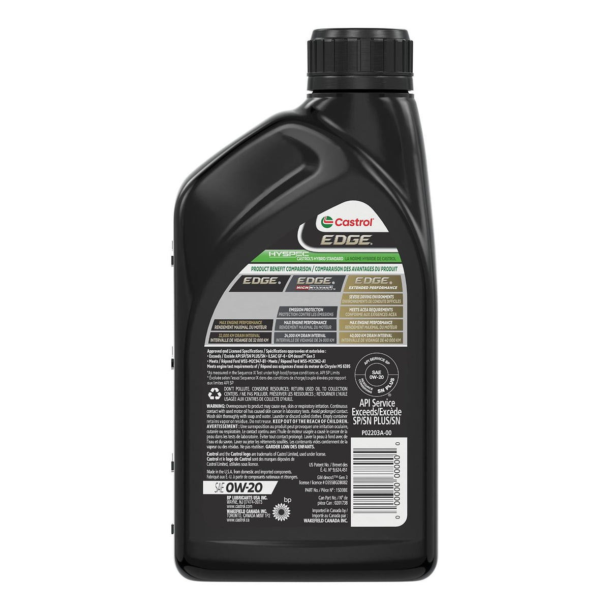 Castrol EDGE Euro Full Synthetic 0W-30 Motor Oil 1 Quart 15DAA6