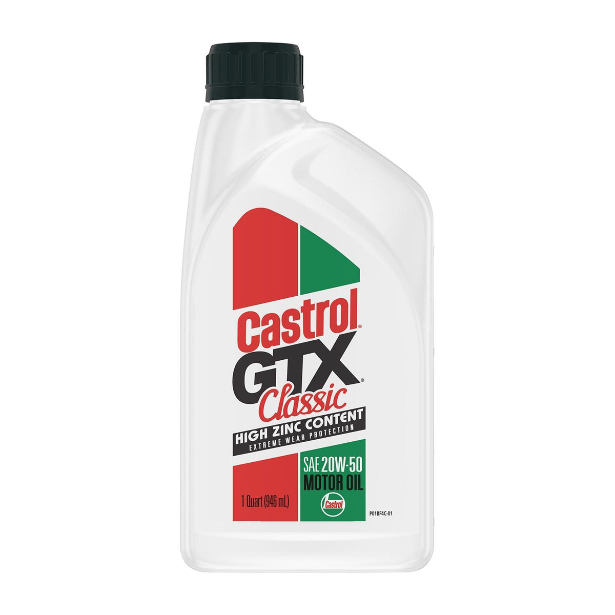 Castrol GTX Conventional 20W-50 Motor Oil 1 Quart 15E24D