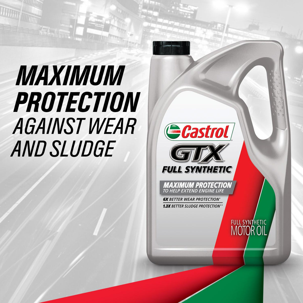 Castrol GTX Full Synthetic 5W-30 Motor Oil 5 Quart 15E6DE