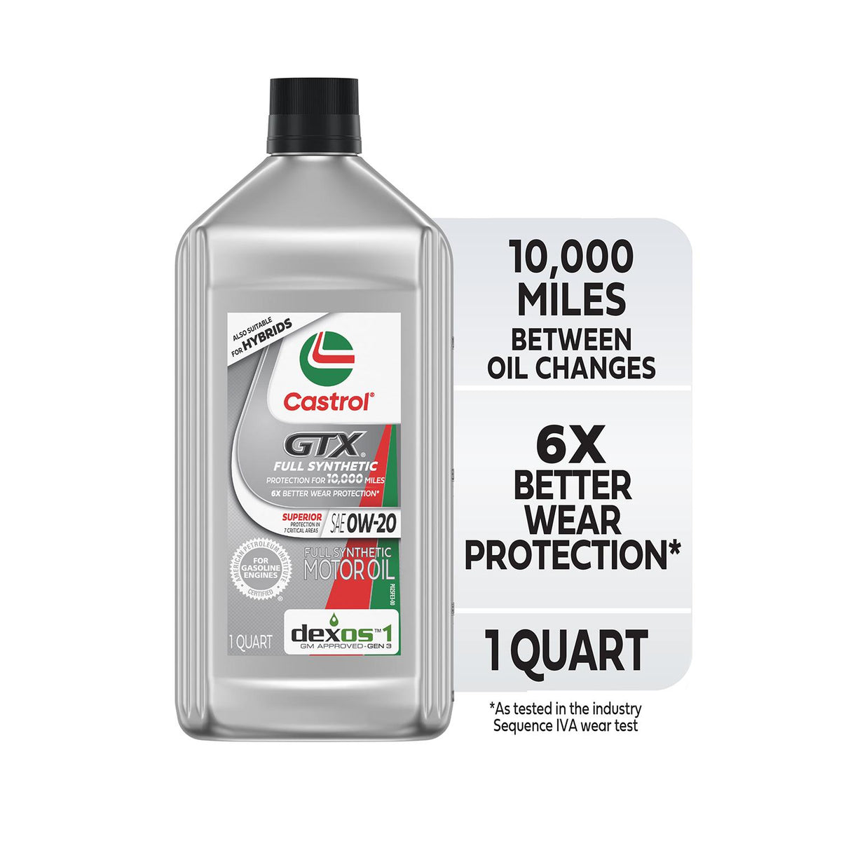 Castrol EDGE Full Synthetic 0W-20 Motor Oil 1 Quart 15E728