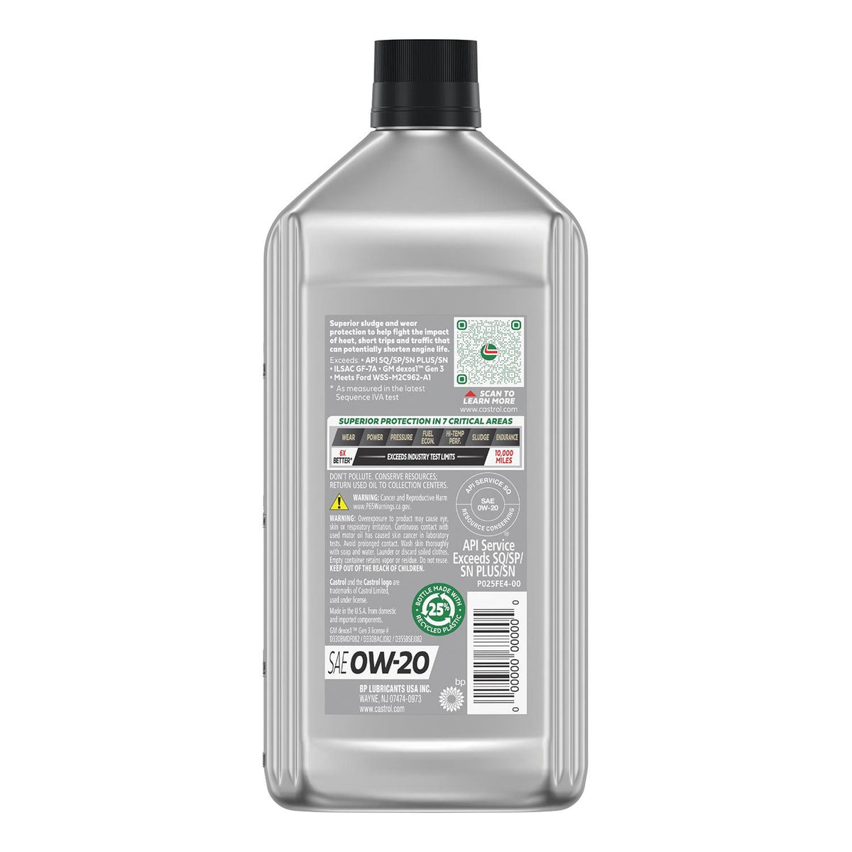Castrol EDGE Full Synthetic 0W-20 Motor Oil 1 Quart 15E728