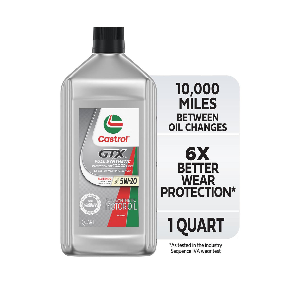 Castrol GTX Full Synthetic 5W-20 Motor Oil 1 Quart 15E72D