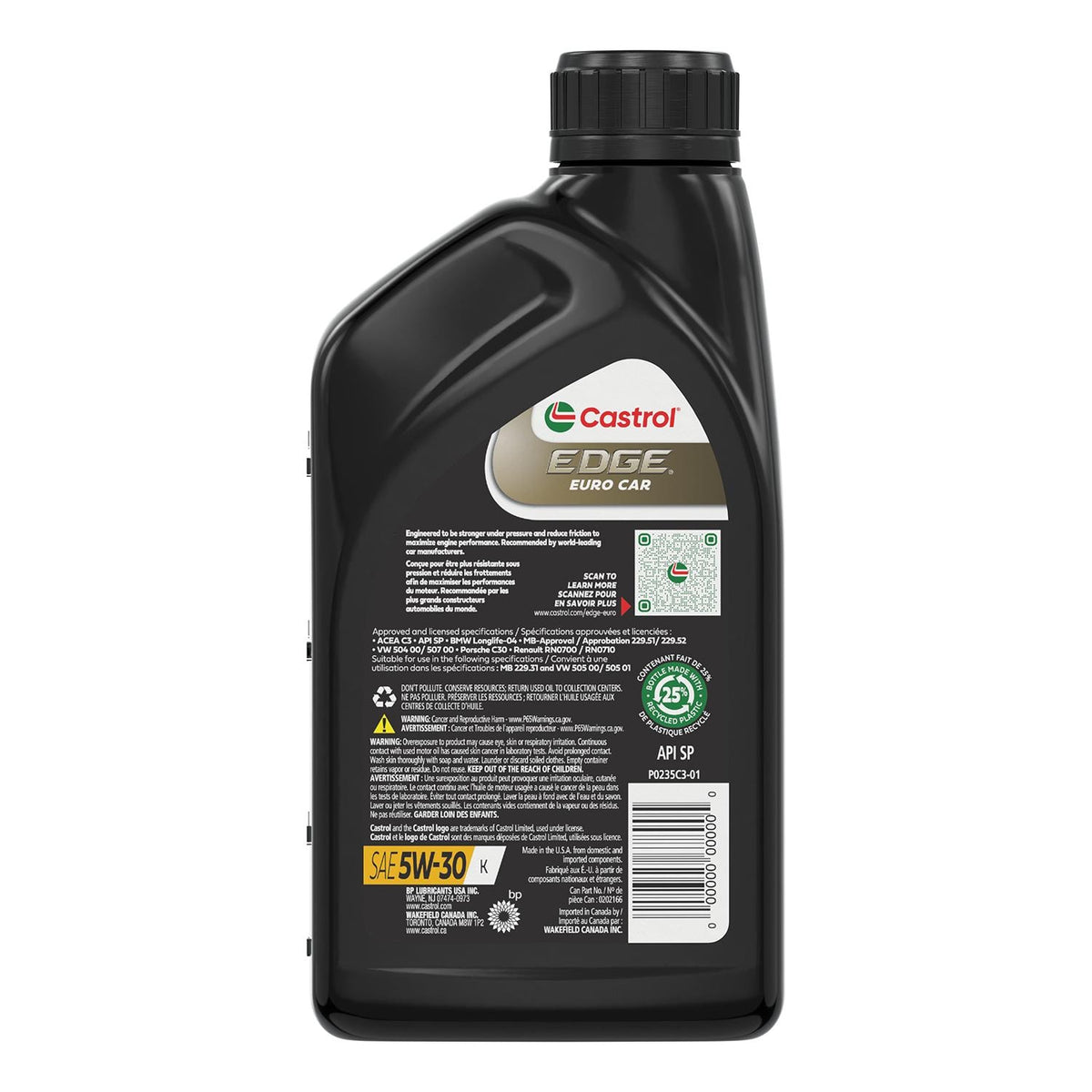 Castrol EDGE Full Synthetic 5W-30 Motor Oil 1 Quart 15E892