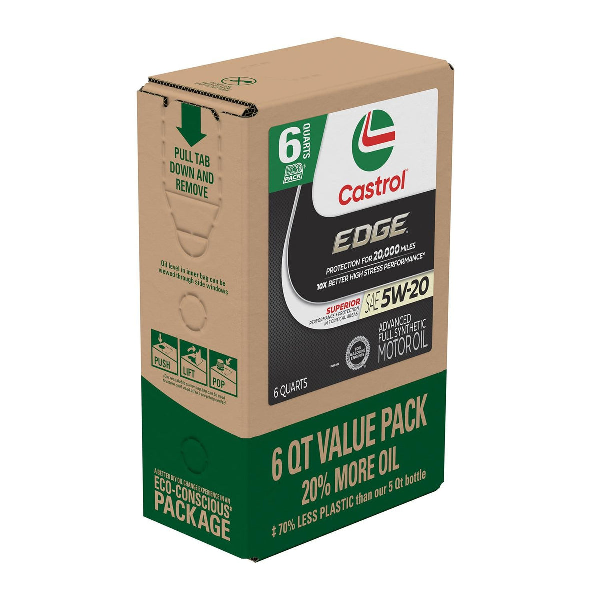 Castrol EDGE Full Synthetic 5W-20 Motor Oil 6 Quart 160F1C
