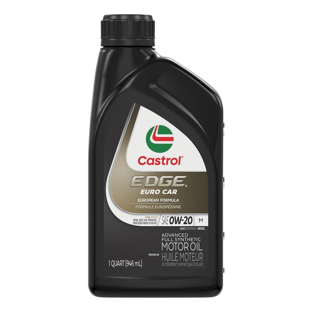 Castrol EDGE Euro Full Synthetic 0W-20 Motor Oil 1 Quart 16107F