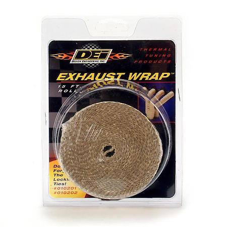 Tan Glass Fiber Exhaust Wrap, 2 Inches X 15 Feet, Handles 1200 Deg. Direct
