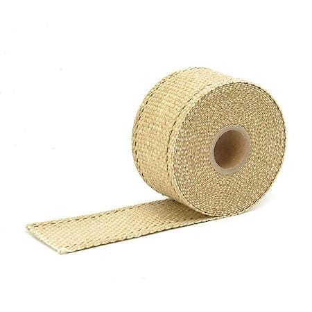 Tan Glass Fiber Exhaust Wrap, 2 Inches X 15 Feet, Handles 1200 Deg. Direct