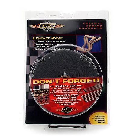 Black Glass Fiber Exhaust Wrap, 2 Inches X 50 Feet, Up To 1200 Deg. Direct