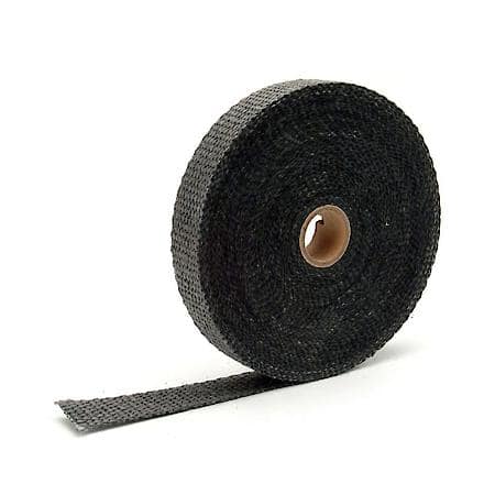 Black Glass Fiber Exhaust Wrap, 1 Inch X 50 Feet, Handles 1200 Deg. Direct