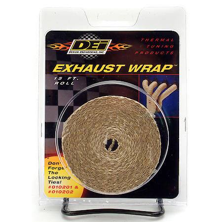 Tan Glass Fiber Exhaust Wrap, 1 Inch X 15 Feet, Handles 1200 Deg. Direct