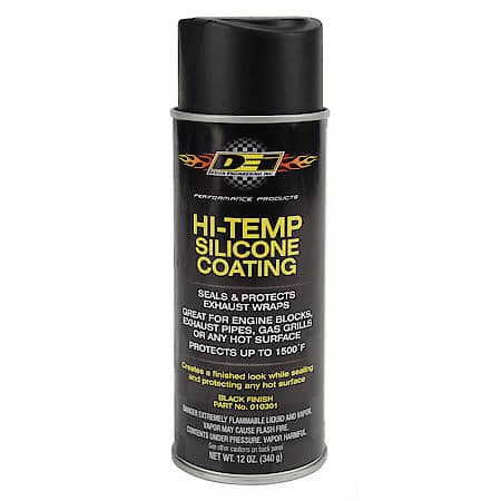 Hi-Temp Silicone Coating Spray, Black, Up To 1200 Deg., 12Oz.