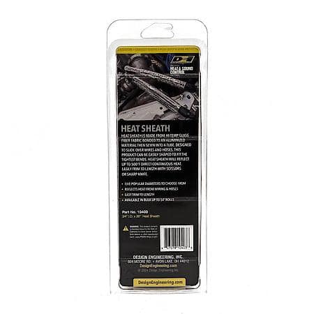 Heat Sheath Aluminized Sleeving, 3/4 Inches X 36 Inches, Reflects Heat, Trim To Fit