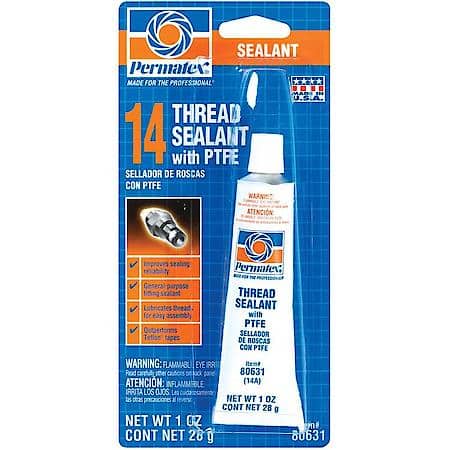 Thread Sealant With PTFE, General-Purpose Fitting Sealant, 1 oz.