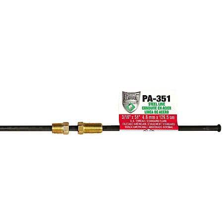 Domestic Poly-Armour PVF Steel Brake Line 3/16 x 51