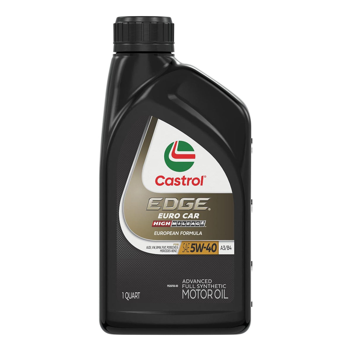 Castrol EDGE High Mileage Full Synthetic 5W-40 Motor Oil 1 Quart 161B22