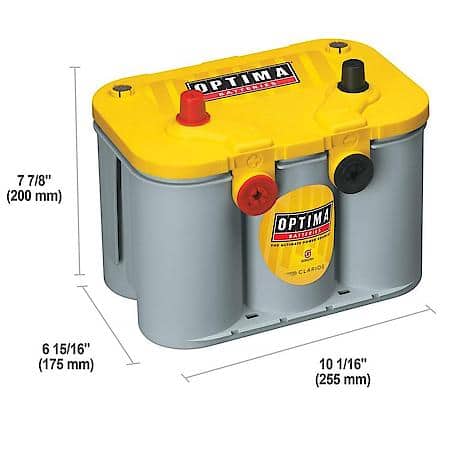 Yellow Battery : Group Size 34/78DT, 750 CCA, 870 CA, 120 Minute Reserve Capacity, Deep-Cycle