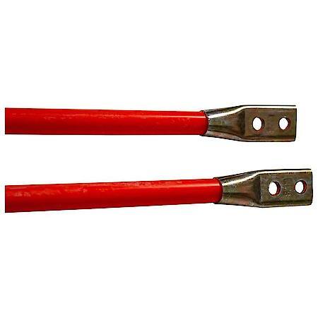 3/4 x 36 Inch Fluorescent Orange Bolt-On Bumper Marker Sight Rods with Hardware