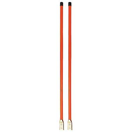 3/4 x 36 Inch Fluorescent Orange Bolt-On Bumper Marker Sight Rods with Hardware