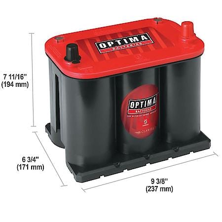 Red Battery : Group Size 35, 720 CCA, 910 CA, 90 Minute Reserve Capacity