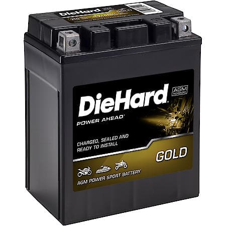 Battery: TX14AHL Group Size, 210 CCA, 12 Amp Hour Capacity