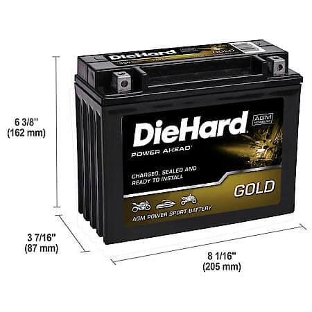 Battery: TX24HL/18L Group Size, 350 CCA, 21 Amp Hour Capacity