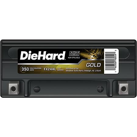 Battery: TX24HL/18L Group Size, 350 CCA, 21 Amp Hour Capacity