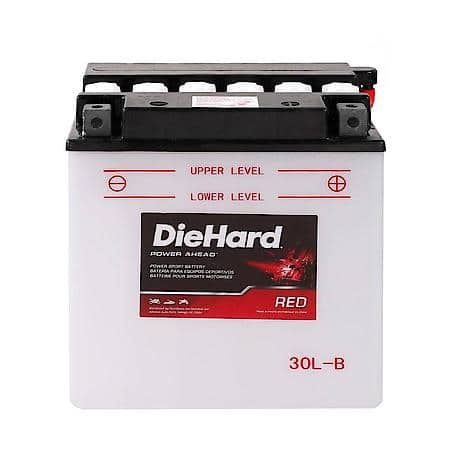 Power Sport Battery 12V Battery: B30L-B Group Size, 300 CCA, 330 CA