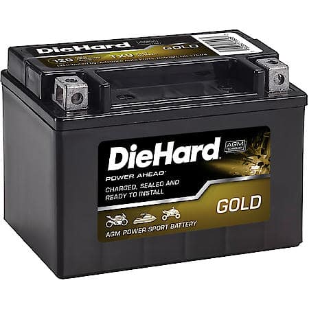 Battery: TX9 Group Size, 120 CCA, 8 Amp Hour Capacity