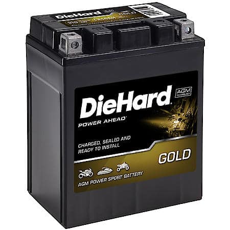 Battery: TX14AH Group Size, 210 CCA, 12 Amp Hour Capacity