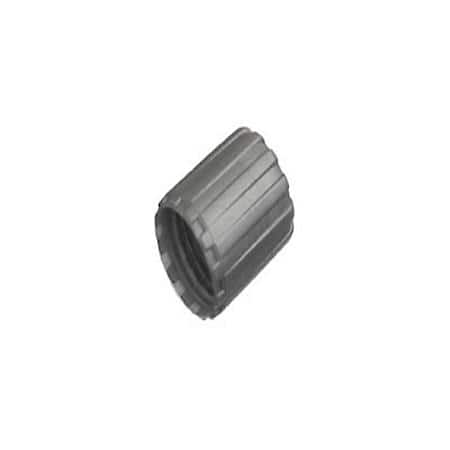 Short Grey Plastic Sealing Valve Cap - 100 Pack