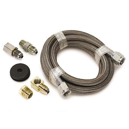 Line; Braided Stainless Steel; 4 Dia.; 6Ft. Length;-4An And 1/8" NPTF Fitting