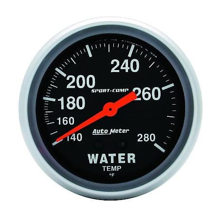 Gauge; Water Temperature; 2 5/8"; 140-280 Deg. F; Mechanical; Sport-Comp