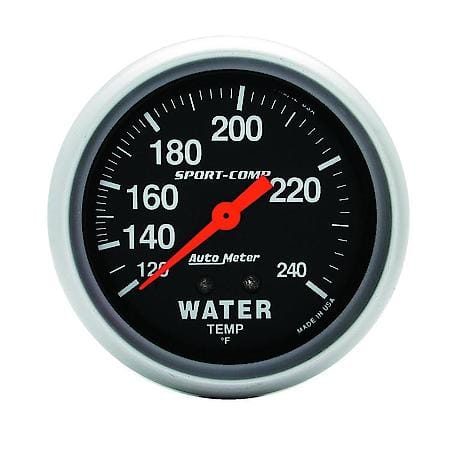 Gauge; Water Temperature; 2 5/8"; 120-240 Deg. F; Mechanical; Sport-Comp