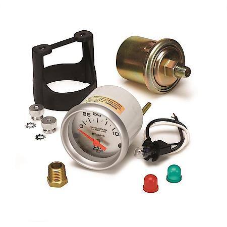 Gauge; Oil Pressure; 2 1/16"; 100 PSI; Electric; Ultra-Lite