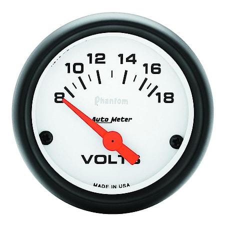 Gauge; Voltmeter; 2 1/16"; 18V; Electric; Phantom