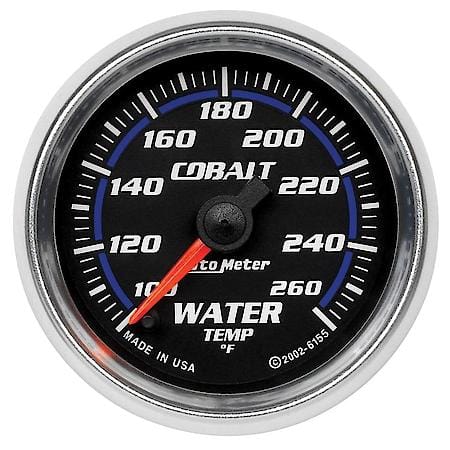 Gauge; Water Temperature; 2 1/16"; 100-260 Deg. F; Digital Stepper Motor; Cobalt