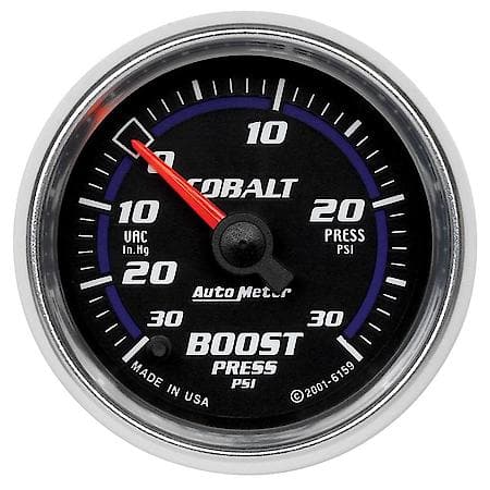 Gauge; Vac/Boost; 2 1/16"; 30Inhg-30 PSI; Digital Stepper Motor; Cobalt