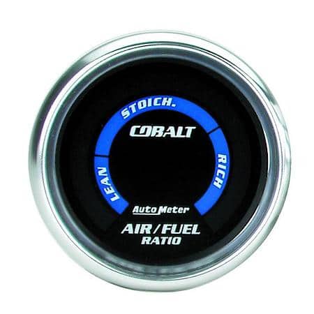 Gauge; Air/Fuel Ratio-Narrowband; 2 1/16"; Lean-Rich; LED Array; Cobalt