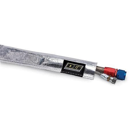 Heat Sheath Aluminized Sleeving, 1-1/2 Inches X 36 Inches, Trim To Fit Fireproof