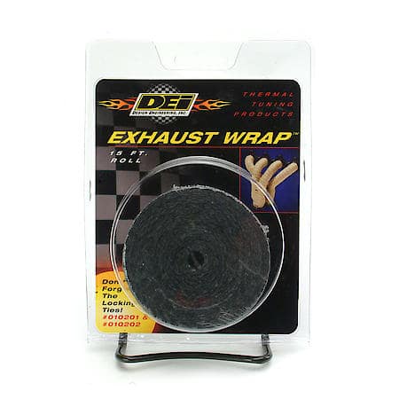 Black Glass Fiber Exhaust Wrap, 1 Inch X 15 Feet, Handles 1200 Deg. Direct