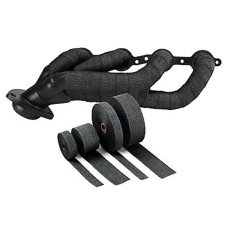 Black Glass Fiber Exhaust Wrap, 1 Inch X 15 Feet, Handles 1200 Deg. Direct