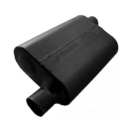 40 Delta Flow Muffler - 2.25 Offset In - 2.25 Offset Out - Aggressive Sound