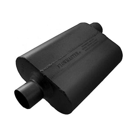 40 Delta Flow Muffler - 2.50 Center In - 2.50 Offset Out - Aggressive Sound