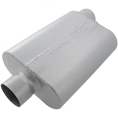 40 Delta Flow Muffler - 3.00 Center In - 3.00 Offset Out - Aggressive Sound