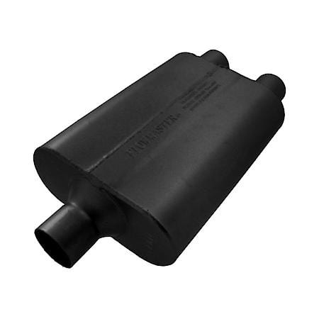 40 Delta Flow Muffler - 2.25 Center In - 2.25 Dual Out - Aggressive Sound