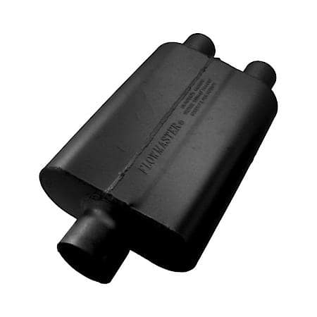40 Delta Flow Muffler - 3.00 Center In - 2.25 Dual Out - Aggressive Sound